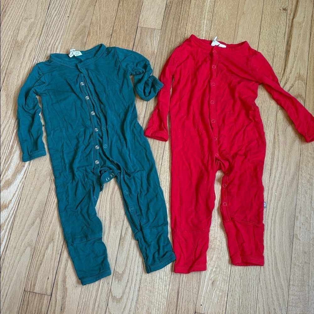TWO Kyte baby onesie bodysuit long sleeve outfit 6-12
Mth